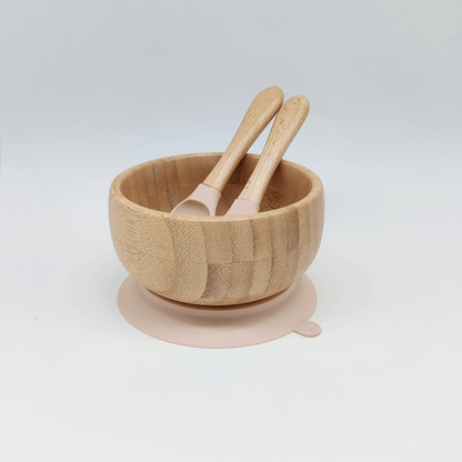 Bamboo Bowl With Spoon & Fork - EUROPEAN HOUSE HOLD