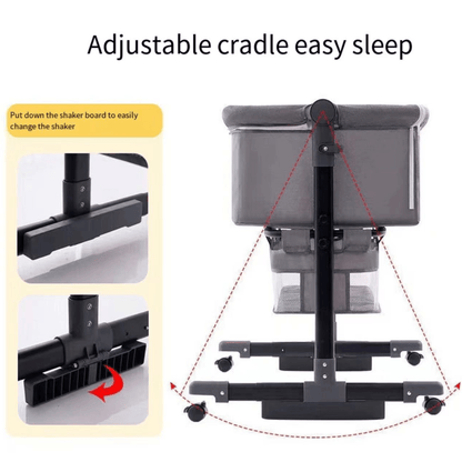 Bedside Sleeper with Adjustable Height and Storage - EUROPEAN HOUSE HOLD