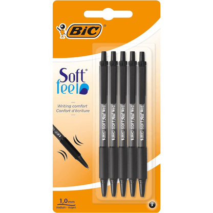 BIC Soft Feel Ballpoint Retractable Pens - EUROPEAN HOUSE HOLD