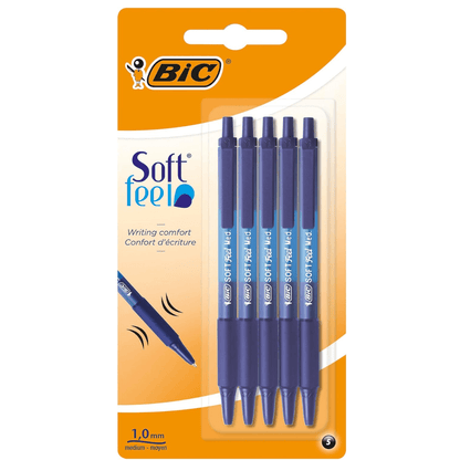 BIC Soft Feel Ballpoint Retractable Pens - EUROPEAN HOUSE HOLD