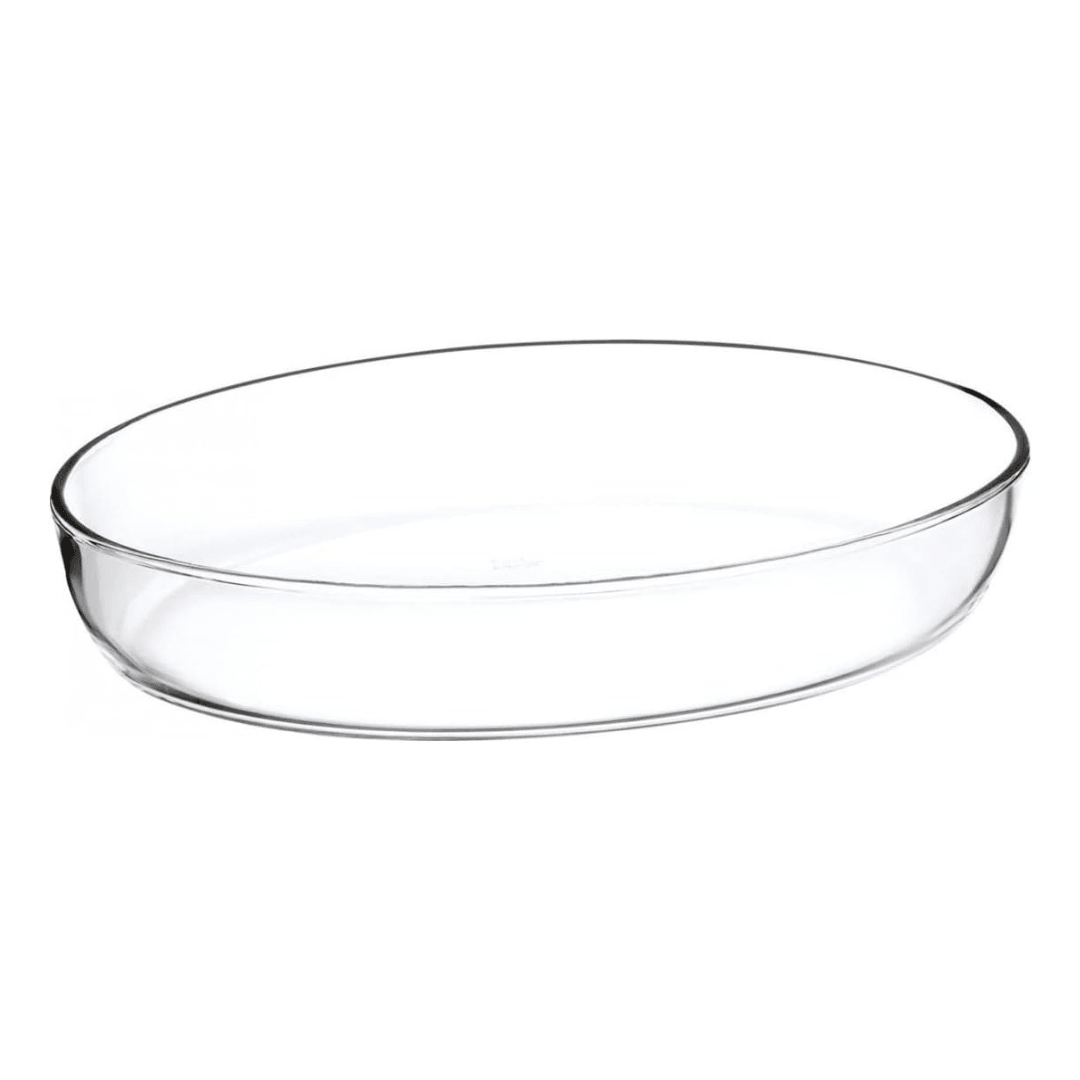 Borosilicate Glass Oval Oven Tray, 3200 ml Capacity - EUROPEAN HOUSE HOLD