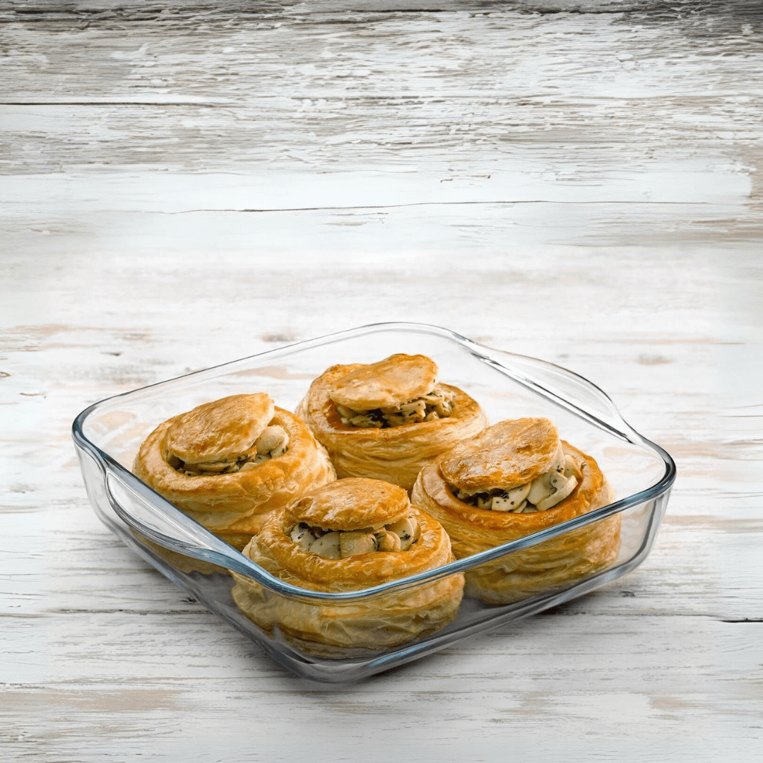 Borosilicate Glass Square Casserole 8x23x25 cm - EUROPEAN HOUSE HOLD