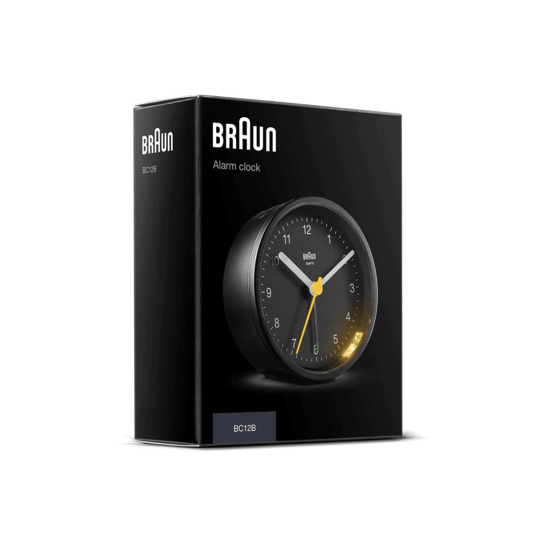 Braun BC12 Classic Alarm Clock - Black - EUROPEAN HOUSE HOLD