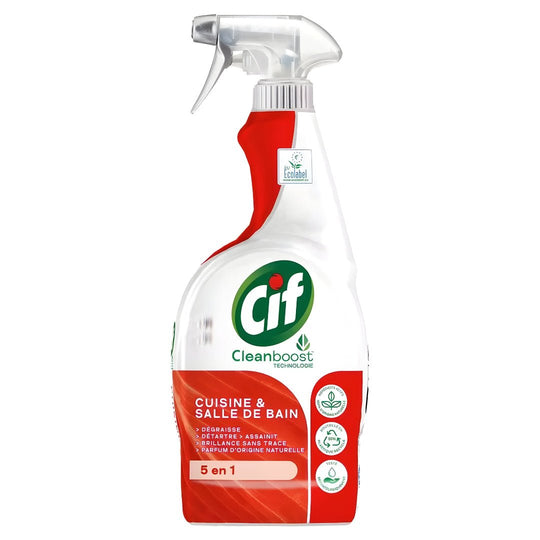 CIF 5-in-1 Kitchen & Bathroom Cleaning Spray 750ml – Multi-Purpose – Made in UK – Available in Lebanon