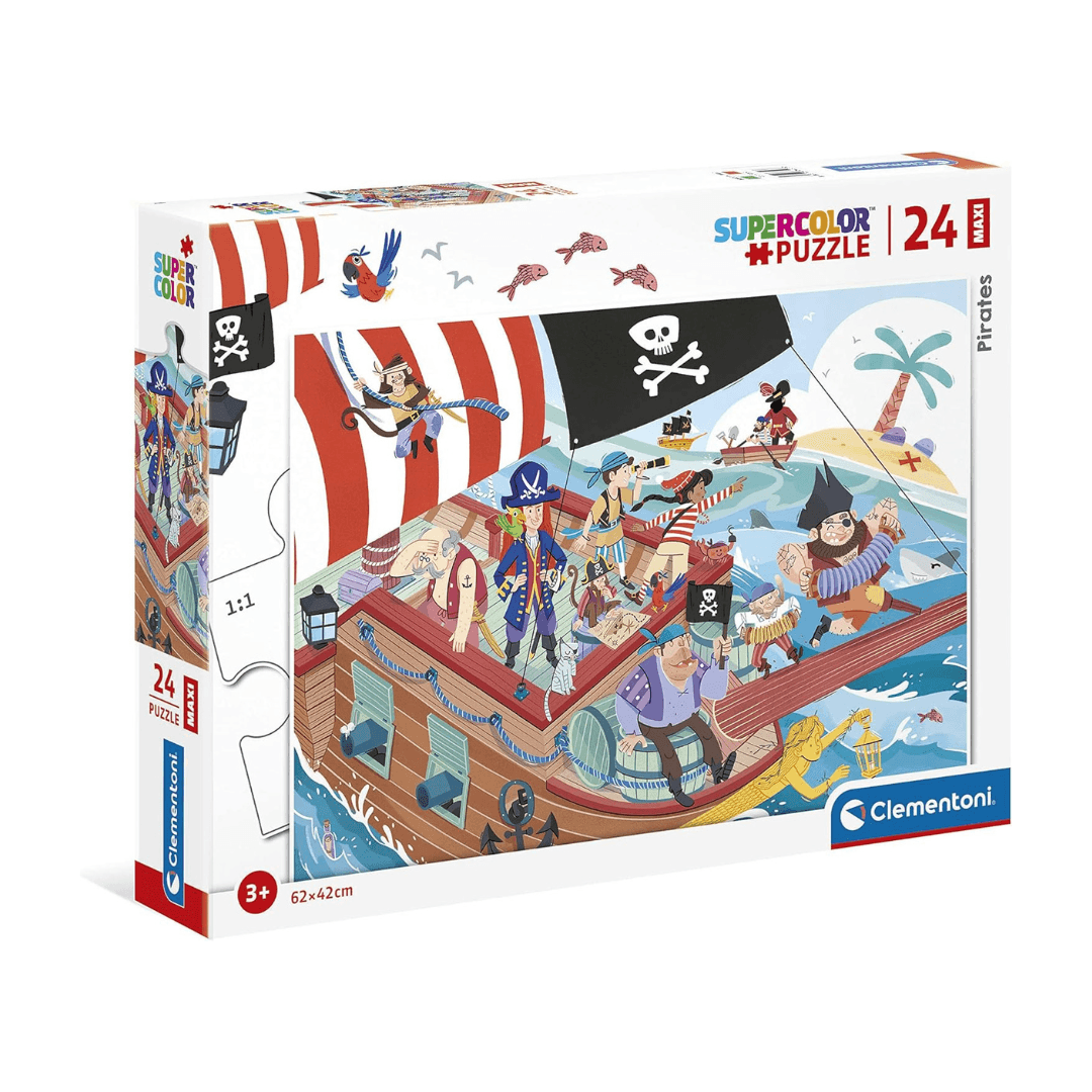 Clementoni 24209 Maxi Pirates , from 3 Years, Colorful Children's Puzzle with Extra Large Puzzle Pieces - EUROPEAN HOUSE HOLD