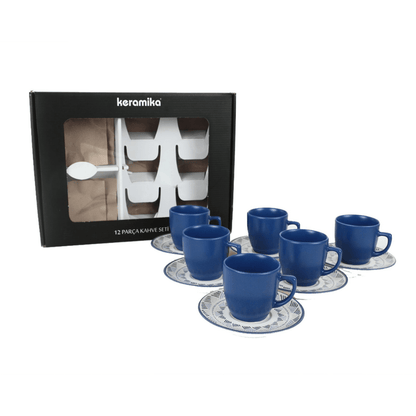 COFFEE Cup Set Of 6 Matte MAGIC CYLINDER 12 PIECES - EUROPEAN HOUSE HOLD