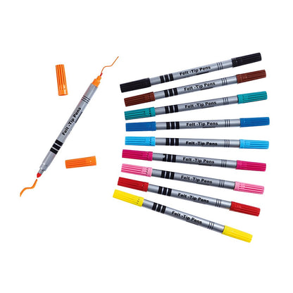 UNITED OFFICE DOUBLE-ENDED FELT-TIP PENS