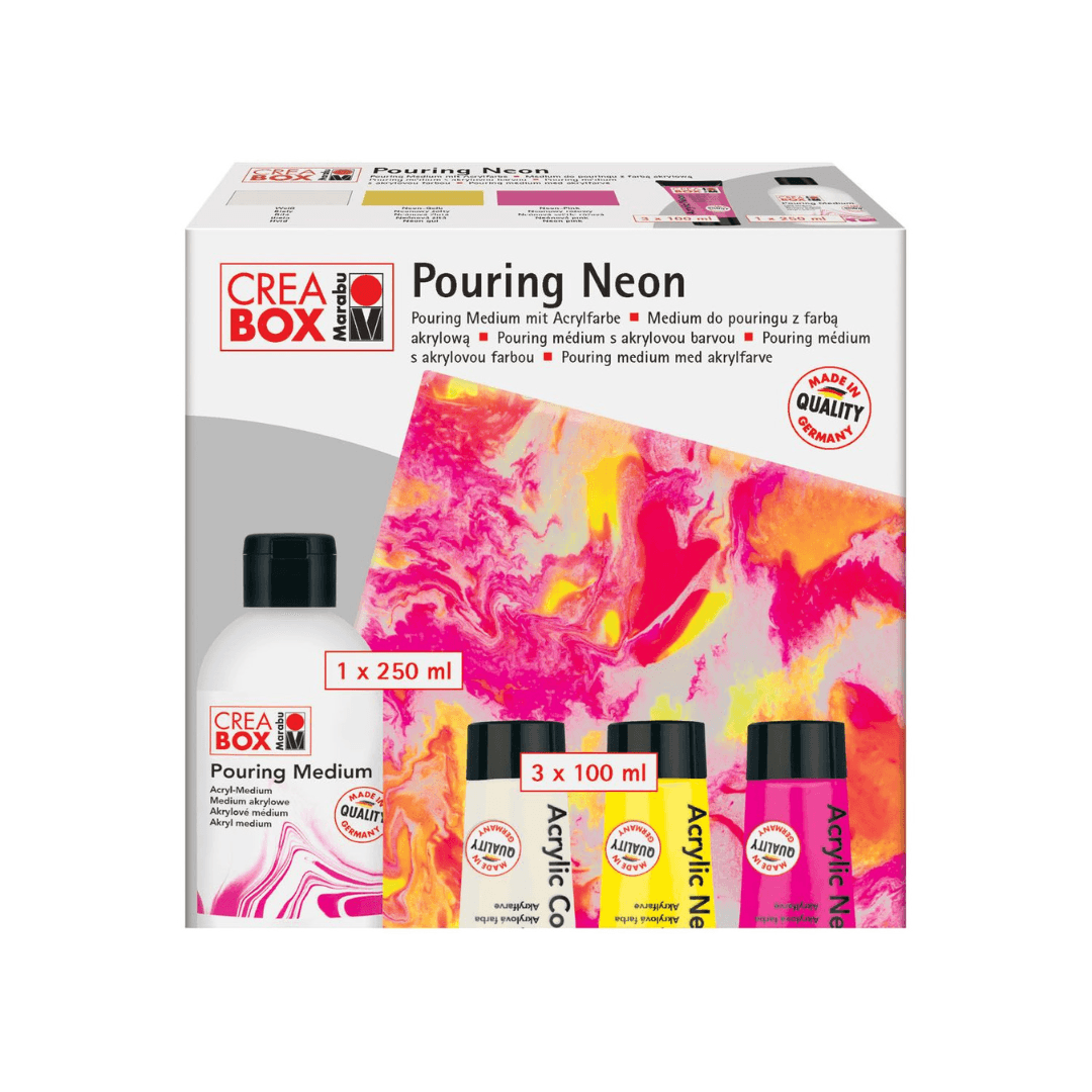 Pouring Box CREA BOX POURING NEON ACRYLIC SET OF 4