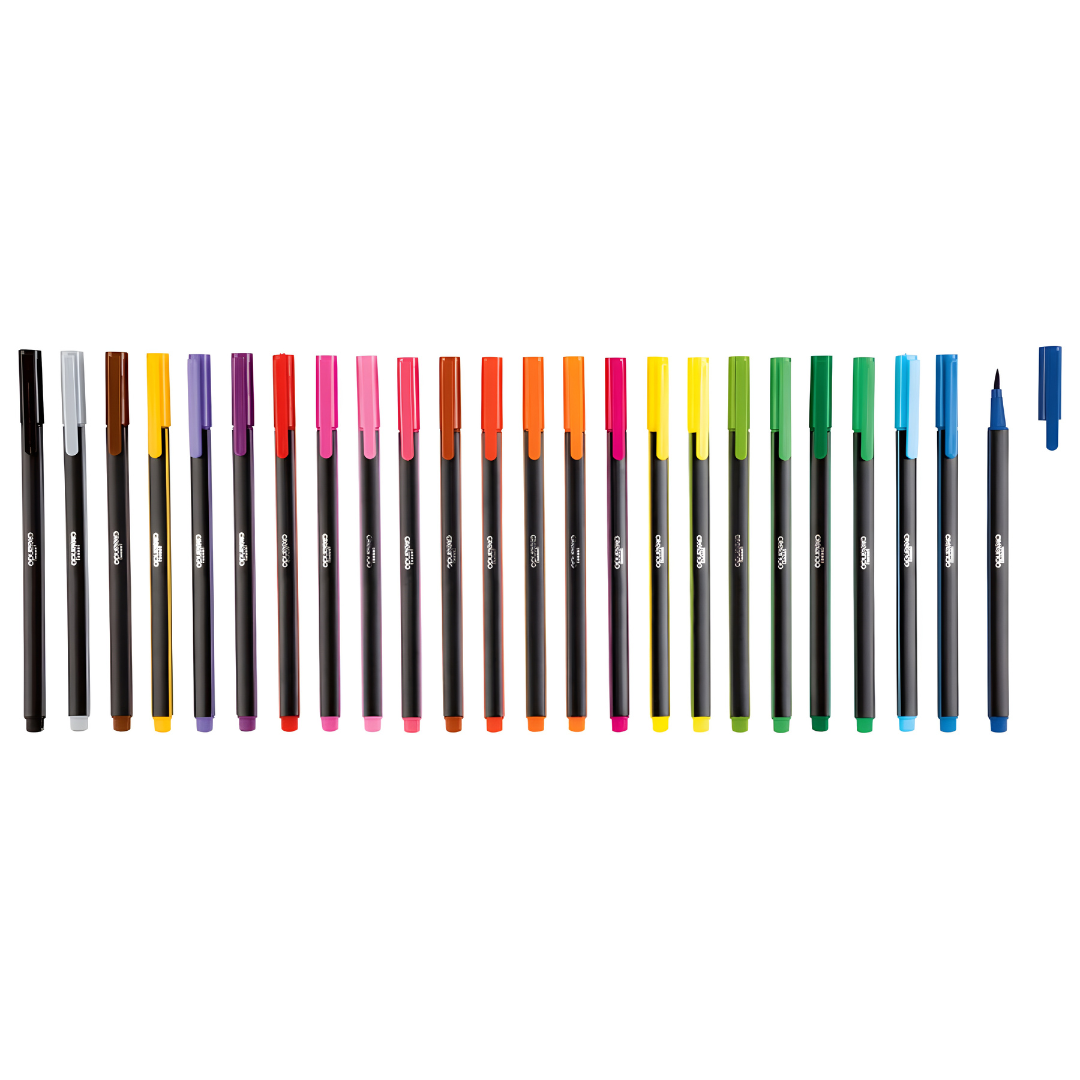 Crelando fineliner pens 24 colors set for school and art