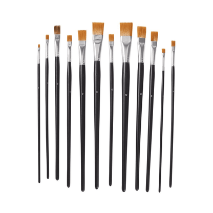 CRELANDO FLAT BRUSH SET OF 12 PIECES - EUROPEAN HOUSE HOLD