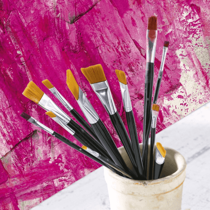 CRELANDO FLAT BRUSH SET OF 12 PIECES - EUROPEAN HOUSE HOLD