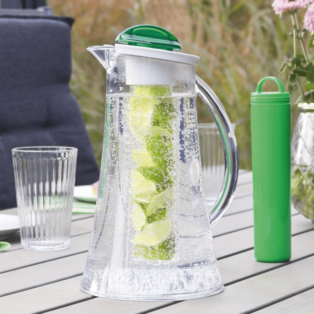 CROFTON CARAFE WATER JUG WITH INTERCHANGEABLE INSERTS 2.4 & 1.9L INFUSER COOLING ROD JUG - EUROPEAN HOUSE HOLD