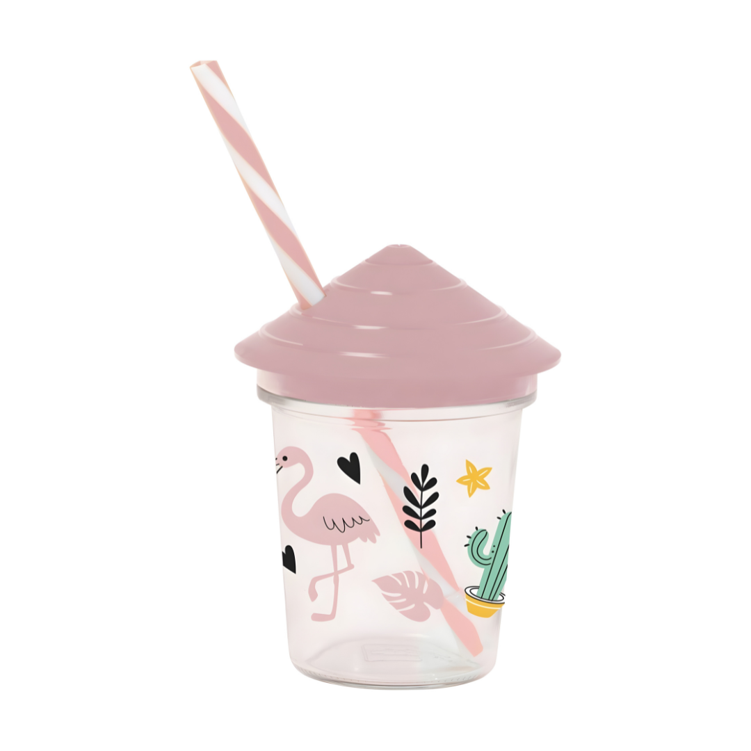 Decorated Glass Tumbler 320ML - EUROPEAN HOUSE HOLD