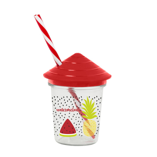 Decorated Glass Tumbler 320ML - EUROPEAN HOUSE HOLD