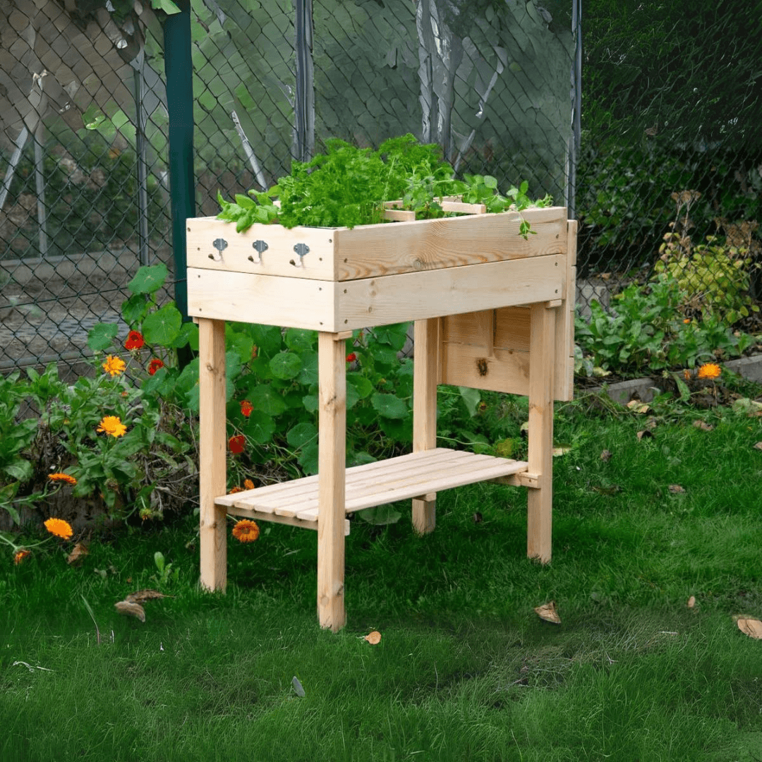 DOBAR RAISED GREENHOUSE WITH TABLE AND HOOKS - EUROPEAN HOUSE HOLD