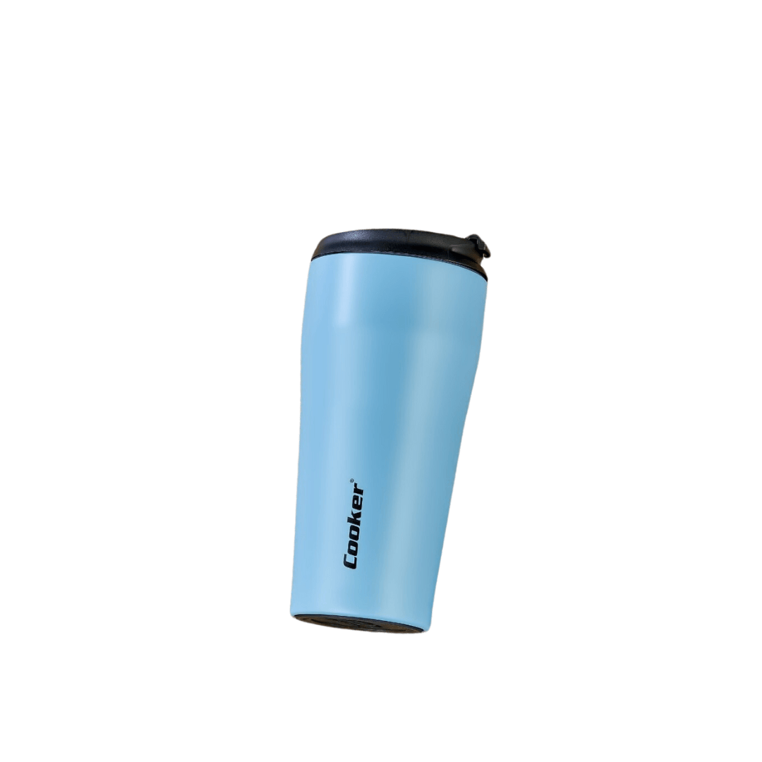 DOUBLE LAYER STAINLESS STEEL BLUE THERMOS 400ML - EUROPEAN HOUSE HOLD