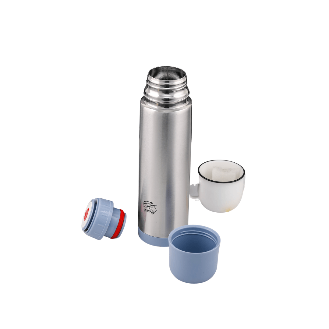 Double Layer Stainless Steel Blue Thermos 750ML 24 Hours (Cold) 12 Hours (Hot) - EUROPEAN HOUSE HOLD