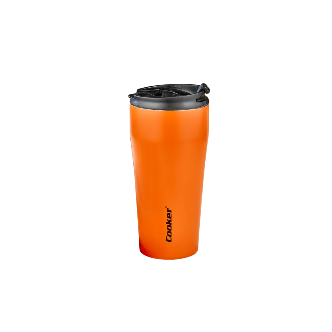 DOUBLE LAYER STAINLESS STEEL ORANGE THERMOS 400ML - EUROPEAN HOUSE HOLD