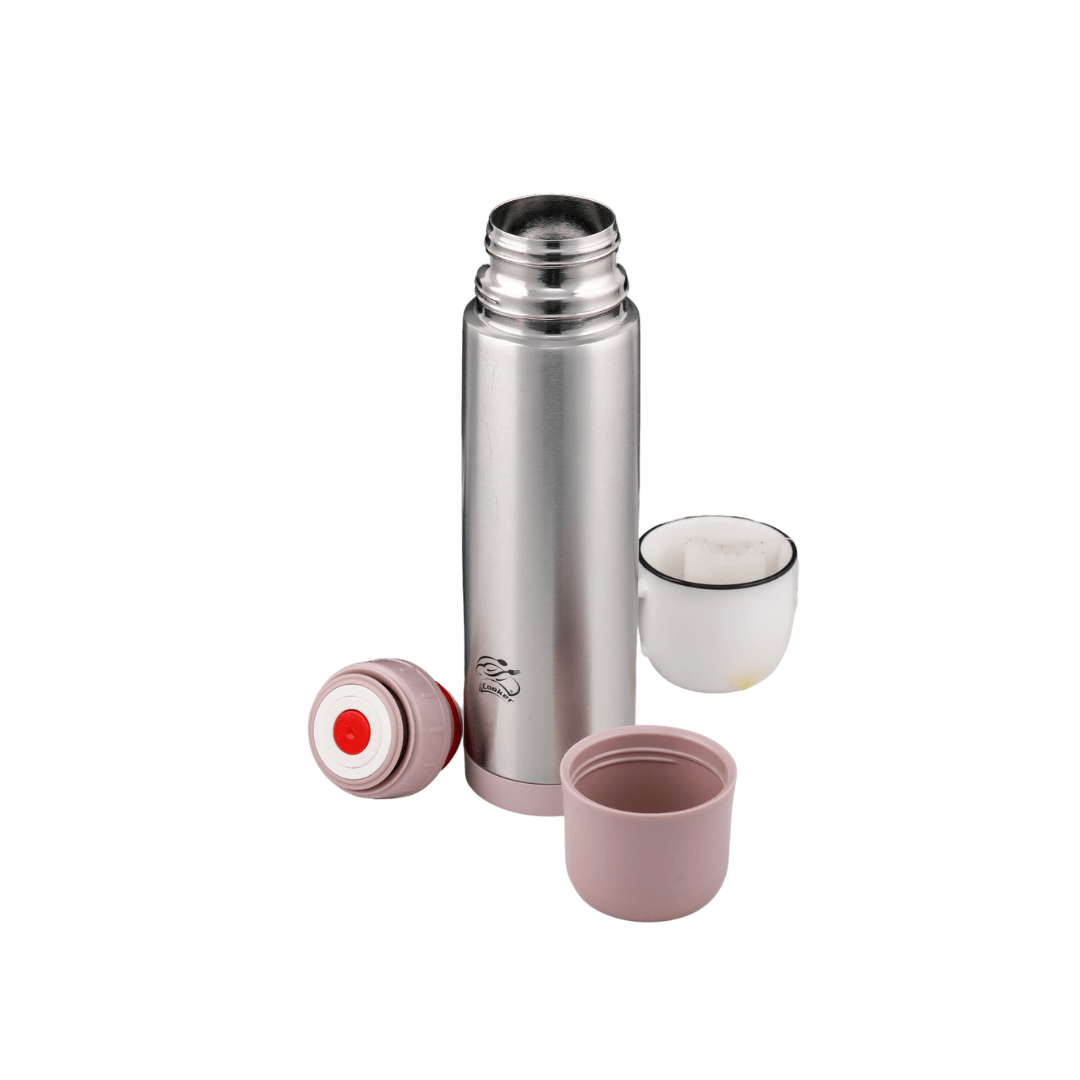 Double Layer Stainless Steel Pink Thermos 750ML 24 Hours (Cold) 12 Hours (Hot) - EUROPEAN HOUSE HOLD