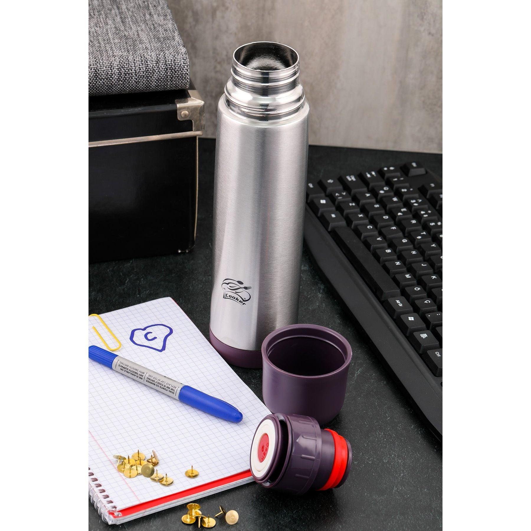 Double Layer Stainless Steel Purple Thermos 750ML 24 Hours (Cold) 12 Hours (Hot) - EUROPEAN HOUSE HOLD