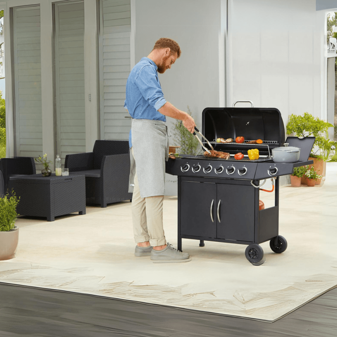 EL FUEGO GAS BARBECUE »DAYTON 6PLUS1«, 7 BURNERS - EUROPEAN HOUSE HOLD