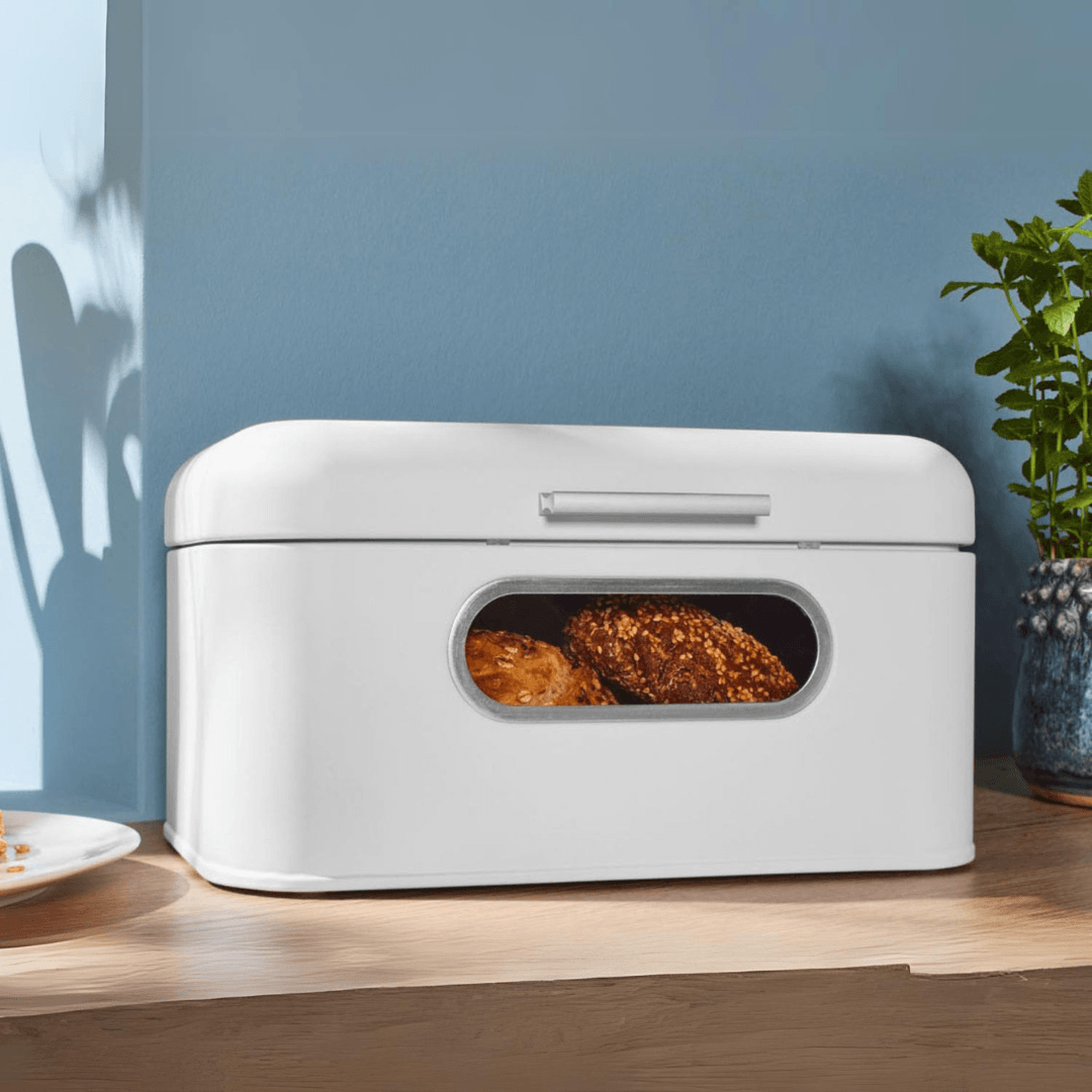 Ernesto bread box, powder-coated metal - EUROPEAN HOUSE HOLD