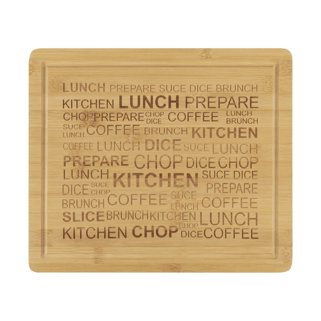 ERNESTO OILED SOLID BAMBOO CUTTING BOARD 34 X 29 X 1.5 CM - EUROPEAN HOUSE HOLD