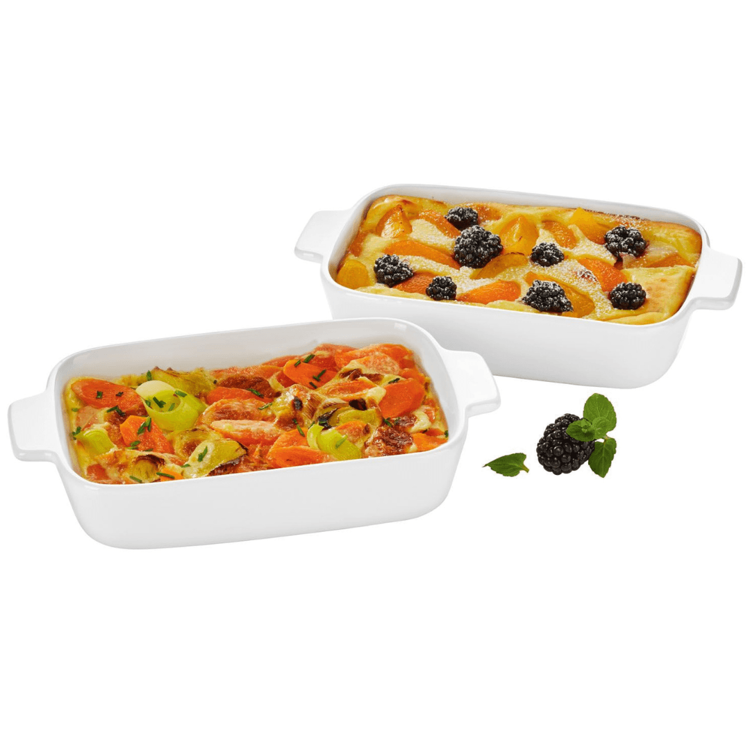 ERNESTO® CASSEROLE DISH, WITH HANDLES SET OF 2 - EUROPEAN HOUSE HOLD