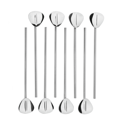 ERNESTO® Stainless Steel Spoon Straws Or Straight Straws - EUROPEAN HOUSE HOLD