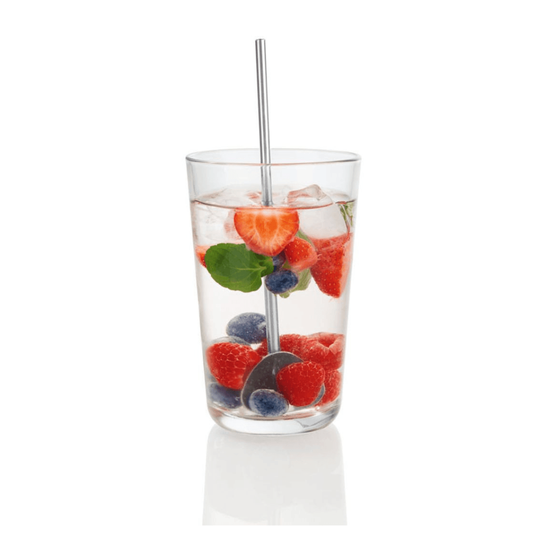 ERNESTO® Stainless Steel Spoon Straws Or Straight Straws - EUROPEAN HOUSE HOLD