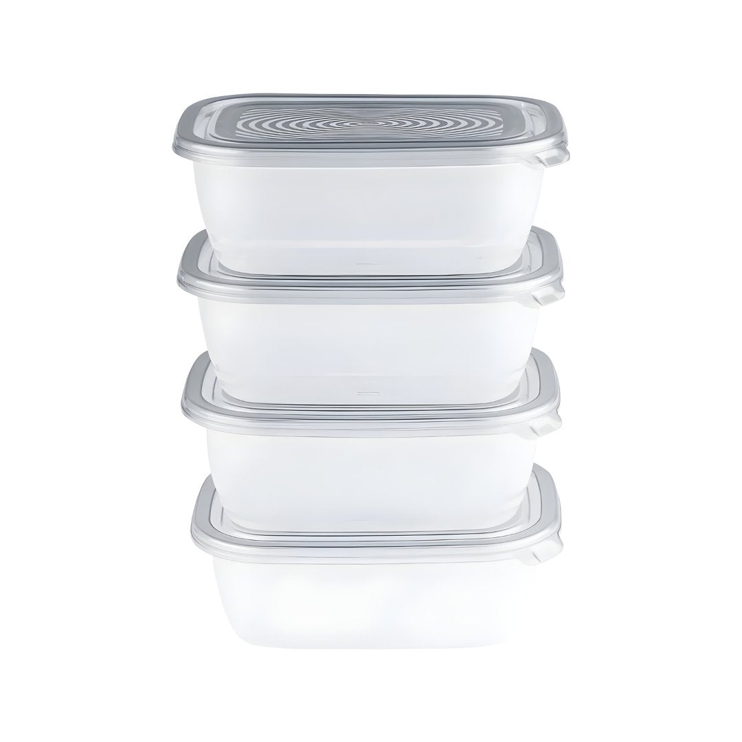 ERNESTO® Storage container set, plastic, BPA-free 1L - EUROPEAN HOUSE HOLD