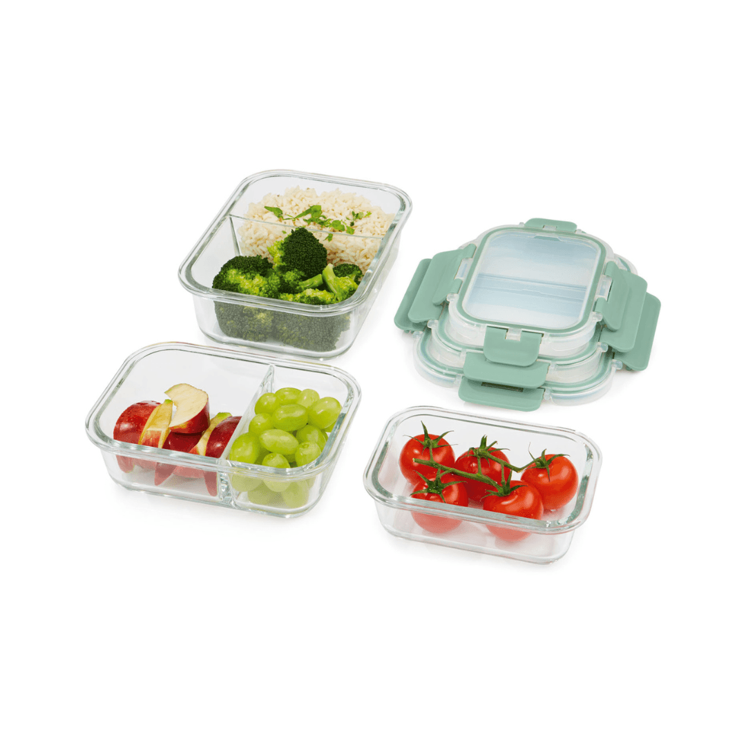 ERNESTO SET OF 3 GLASS LUNCH BOXES - EUROPEAN HOUSE HOLD