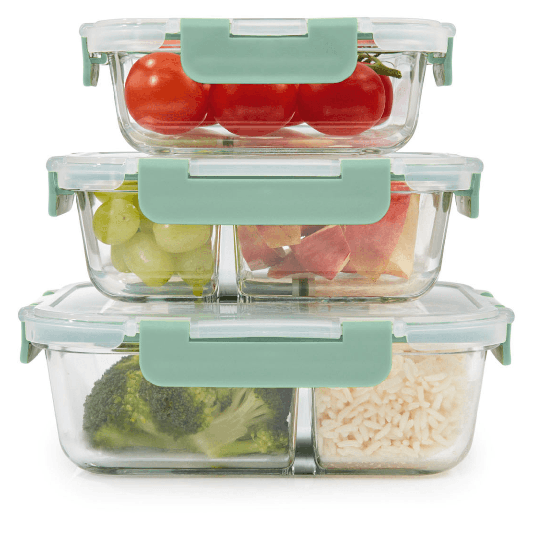 ERNESTO SET OF 3 GLASS LUNCH BOXES - EUROPEAN HOUSE HOLD