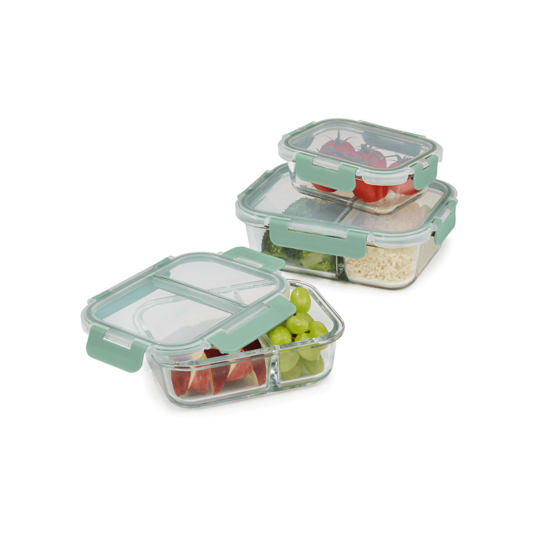 ERNESTO SET OF 3 GLASS LUNCH BOXES - EUROPEAN HOUSE HOLD