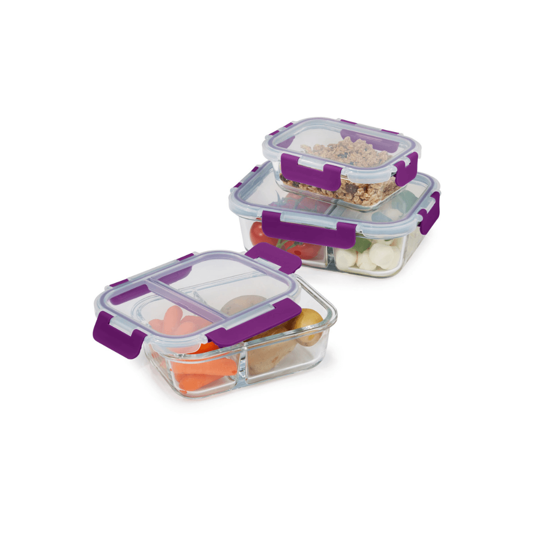 ERNESTO SET OF 3 GLASS LUNCH BOXES - EUROPEAN HOUSE HOLD