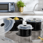 Ernesto microwave box set of 3 – BPA-free, stackable, microwave & dishwasher safe food storage containers, available in Beirut Lebanon.