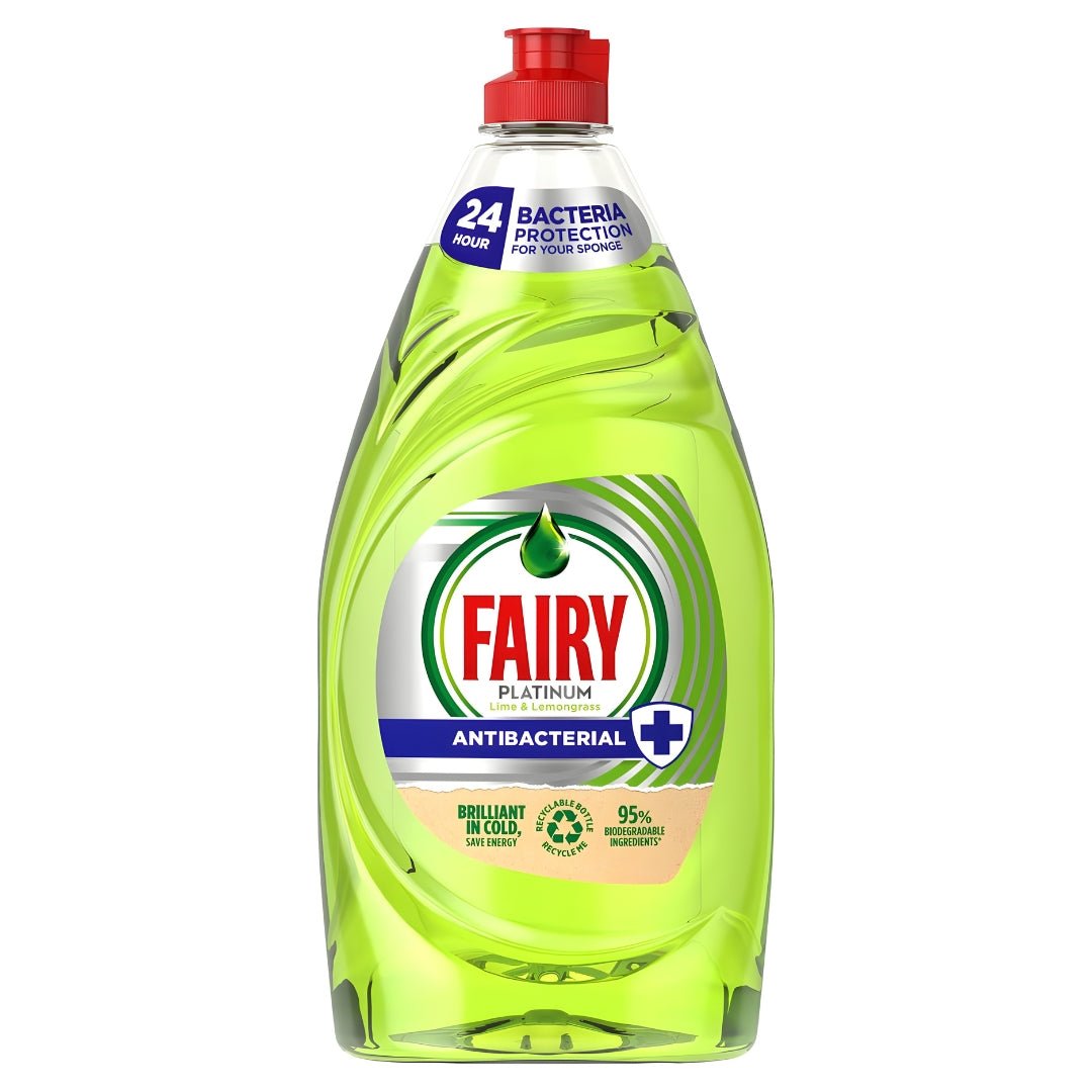 Fairy Platinum Dishwashing Liquid 820ml – UK Made, Lime & Lemongrass, available in Lebanon