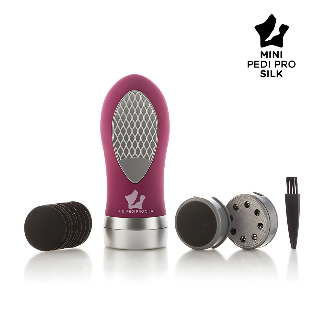 Mini Pedi Pro Silk callus remover kit with attachments – professional foot care tool at European House Hold