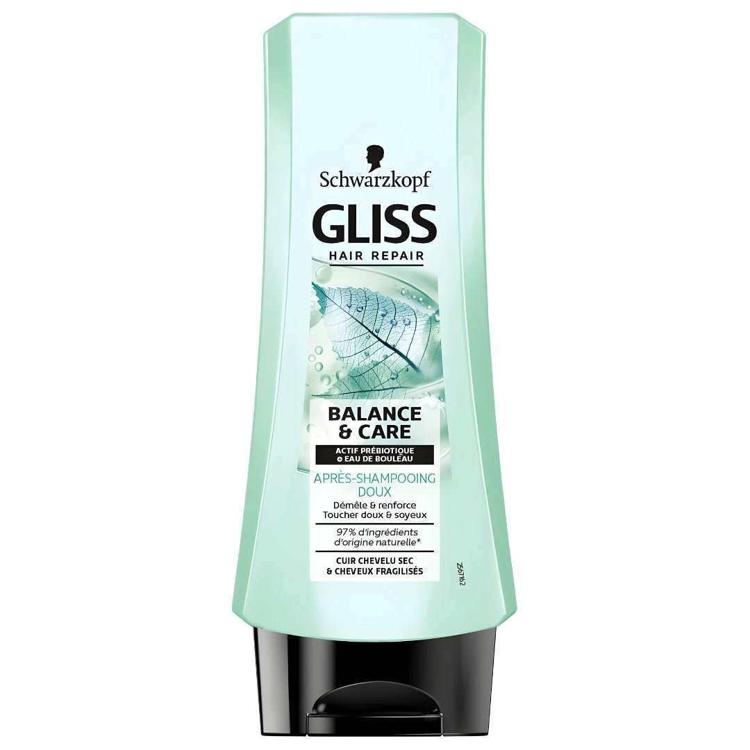 Gliss Balance & Care Conditioner 200ml – German formula for fragile hair and sensitive scalp, available in Lebanon