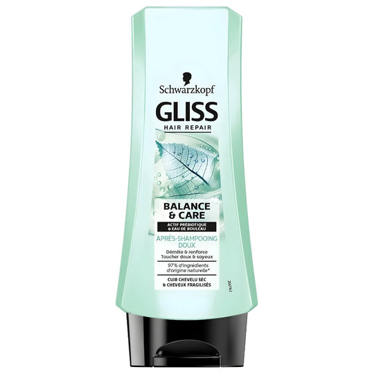 Gliss Balance & Care Conditioner 200ml – German formula for fragile hair and sensitive scalp, available in Lebanon
