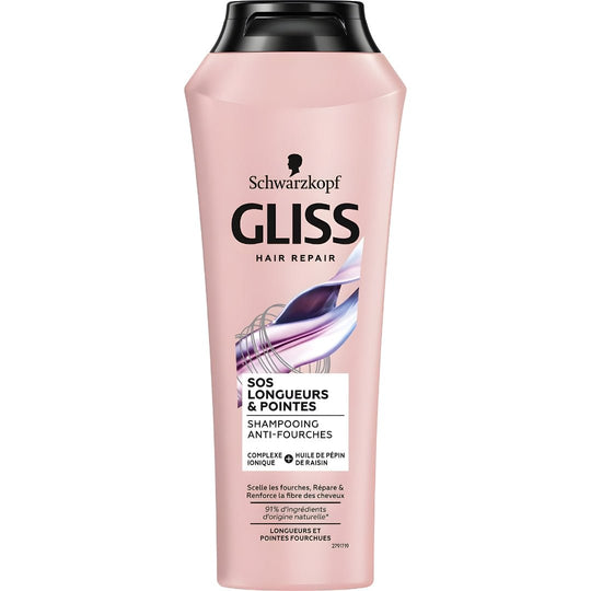 Gliss SOS Shampoo Lengths & Ends 250ml – German anti-split ends shampoo for damaged hair, available in Lebanon
