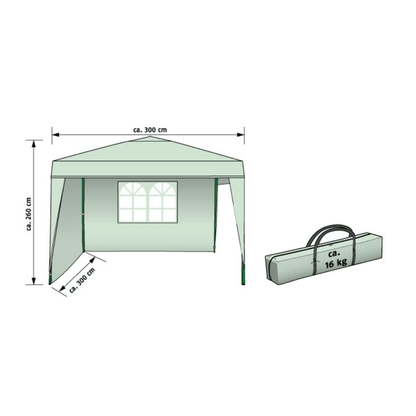 FLORABEST GAZEBO, WITH 2 WALLS - EUROPEAN HOUSE HOLD