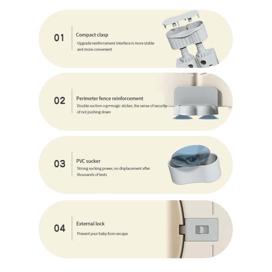 Foldable Baby Fence with House Baby Playpen and Matching Toys 240 × 200 × 63 CM - EUROPEAN HOUSE HOLD
