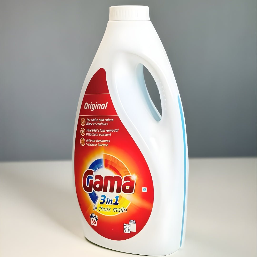 Gama 3-in-1 Liquid Detergent 3L – Made in Spain – Universal washing gel for whites and colors – Available in Beirut Lebanon