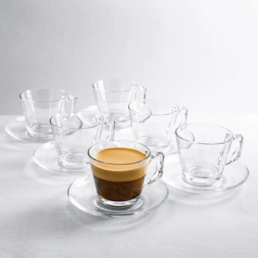 Glass Espresso Cup Set of 6 - EUROPEAN HOUSE HOLD