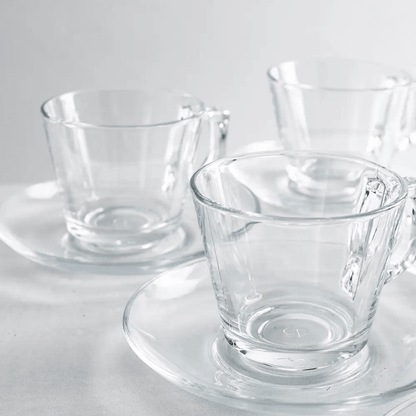 Glass Espresso Cup Set of 6 - EUROPEAN HOUSE HOLD