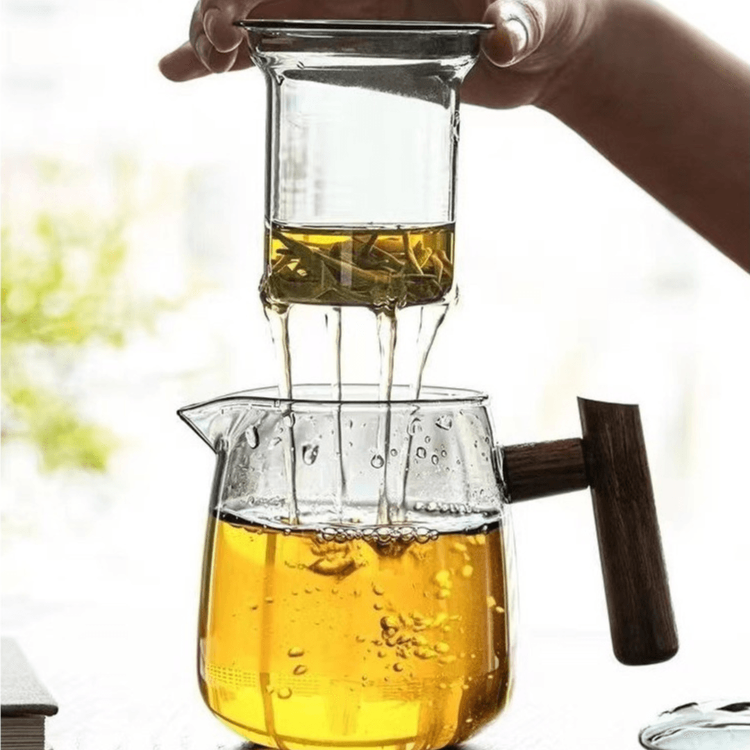 Glass Jug With 4 cups Teapot High Quality Borosilicate - EUROPEAN HOUSE HOLD