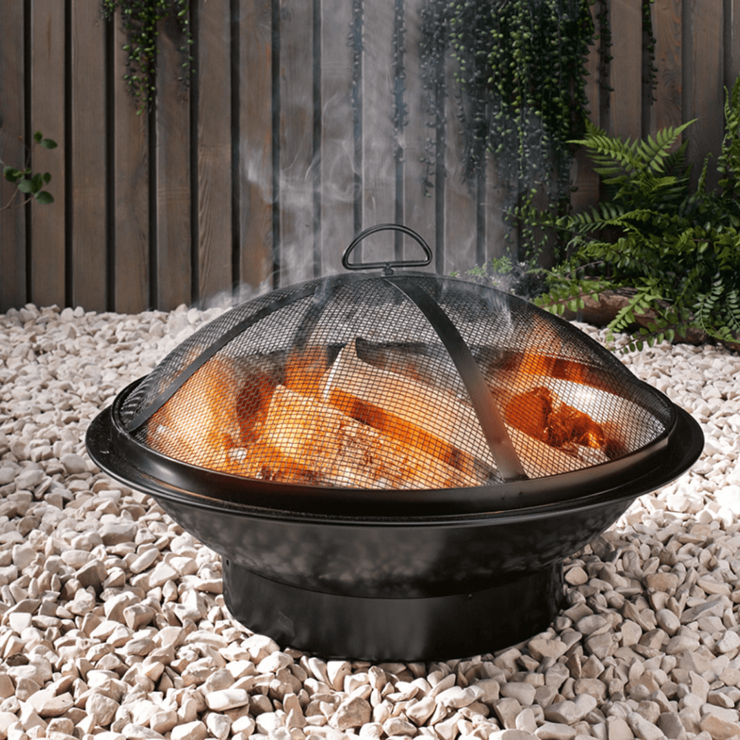 GRILLMEISTER Fire Pit With Cover, Ø 54 cm - EUROPEAN HOUSE HOLD