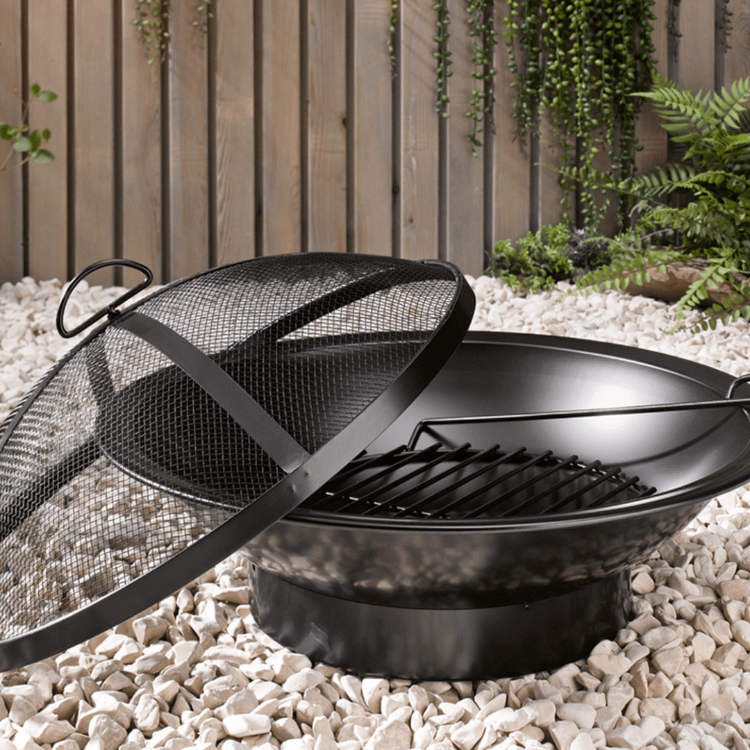 GRILLMEISTER Fire Pit With Cover, Ø 54 cm - EUROPEAN HOUSE HOLD