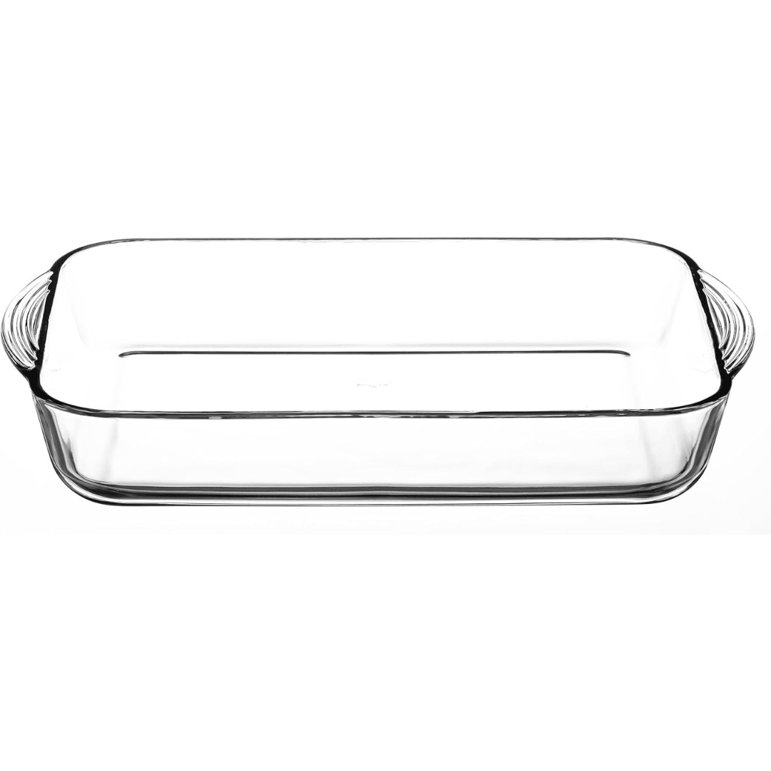 Heatproof Rectangular Oven Glass Tray 3.85L - EUROPEAN HOUSE HOLD